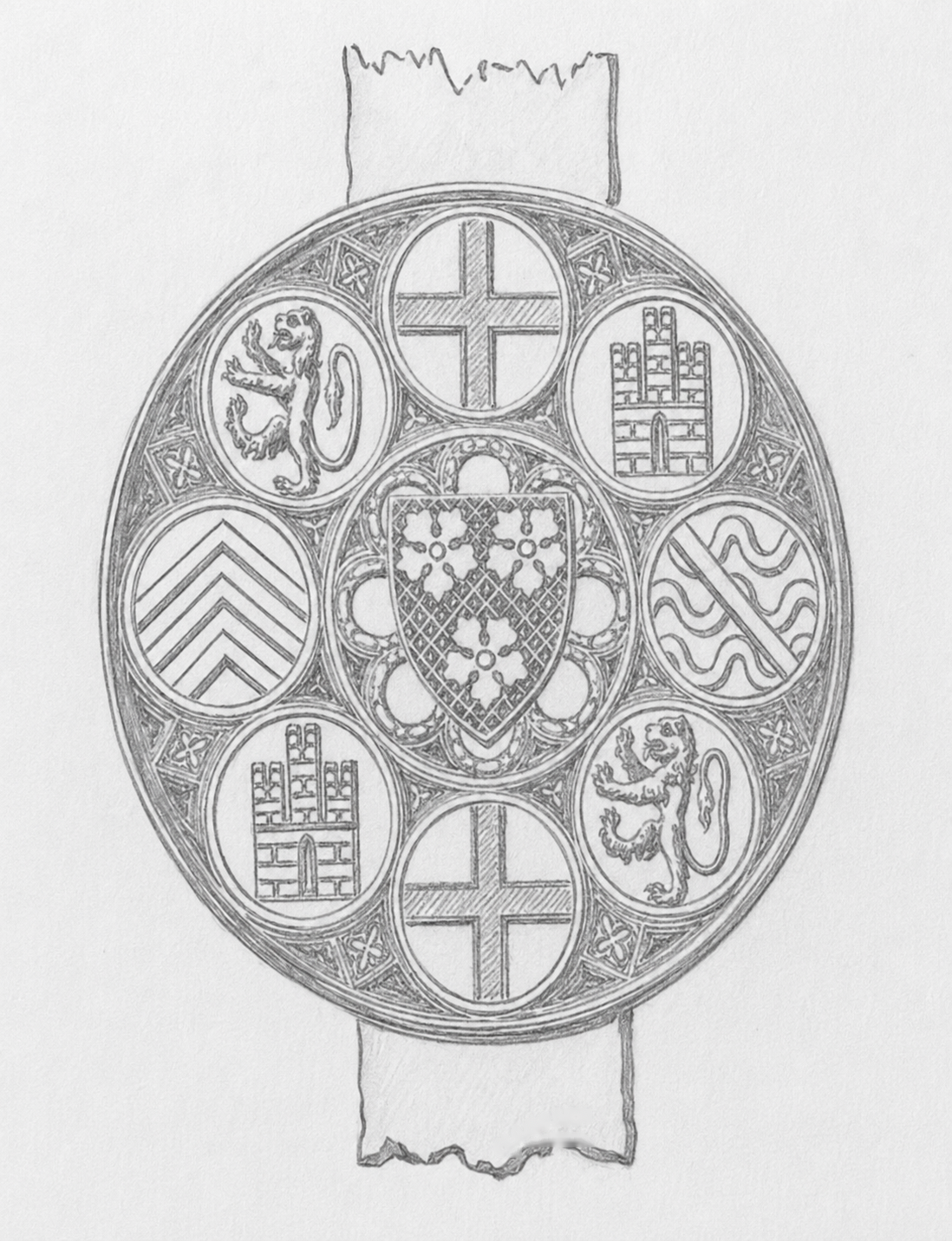The seal of Lady Bardolf, redrawn