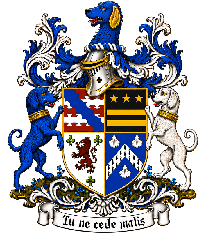 The quartered book arms