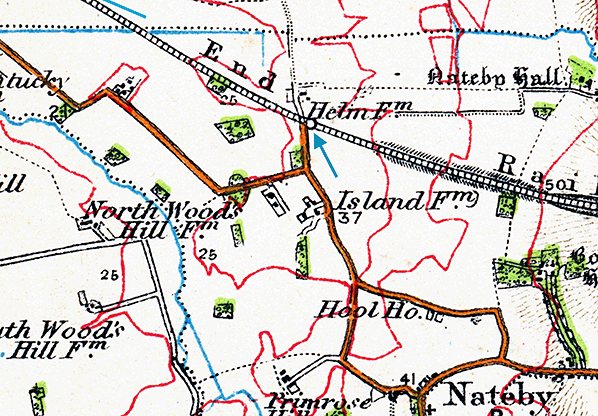 Old map of Nateby Hall. Image: The Francis Firth Collection