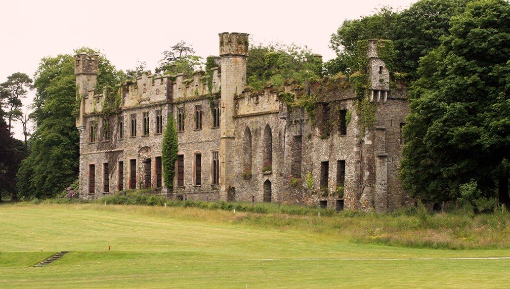 Castle Bernard: the ruins of the house now sit on the edge of Bandon Golf Course. Image: Landed Families of Britain and Ireland