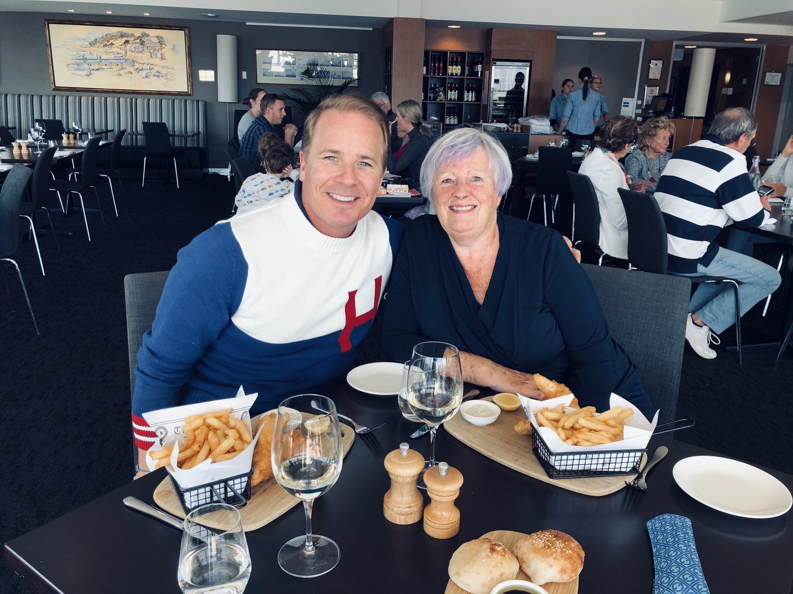 Lunch with Sue Dammery at the yacht club, Sandringham, Melbourne: Saturday 14 March 2020.