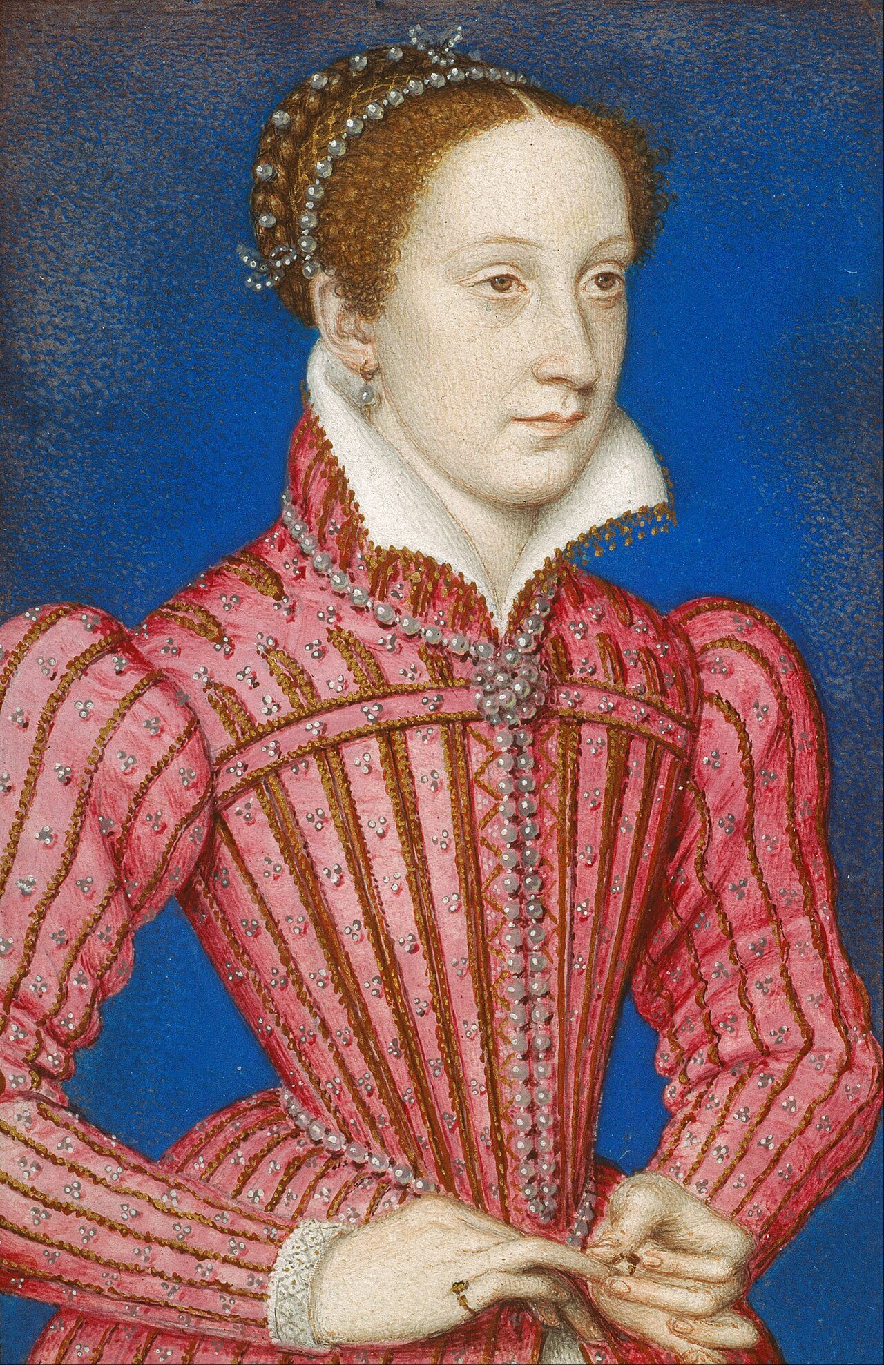Mary, Queen of Scots at about seventeen, by François Clouet, c. 1558–1560: the most famous face of the line that began with Alan fitz Flaald's younger son. Image: Google Art Project via Wikimedia Commons, public domain